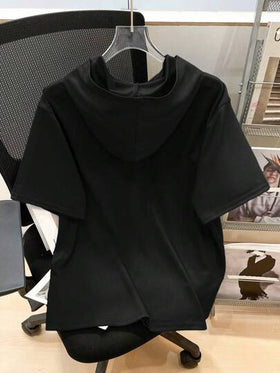 SHEIN تي شيرت مطبوع برسومات ألعاب للمراهقين ،أكمام قصيرة مخصر ، كاجوال لفصل الصيف