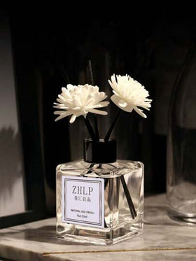1 قطعة 50مل، طقم عطور أريوما-ثيرابي خال من النيران، عطر منزلي، يمكن استخدامه في السيارة والمكتب وغرفة المعيشة كمعطر هواء ومزيل روائح، وتنقية الهواء، مناسب كهدية لعيد الزواج أو عيد الحب، 2 قطع من الزهور الزخرفية