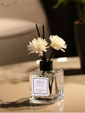 1 قطعة 50مل، طقم عطور أريوما-ثيرابي خال من النيران، عطر منزلي، يمكن استخدامه في السيارة والمكتب وغرفة المعيشة كمعطر هواء ومزيل روائح، وتنقية الهواء، مناسب كهدية لعيد الزواج أو عيد الحب، 2 قطع من الزهور الزخرفية