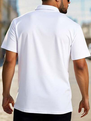 Manfinity Homme تي شيرت رجالي قصير الأكمام كاجوال بياقة مستديرة وطباعة حرفية للصيف، مناسب للزوج والصديق كهدية، مناسب للارتداء اليومي، تي شيرت رجالي مناسب للارتداء اليومي في الربيع والصيف ، هدايا للزوج والصديق