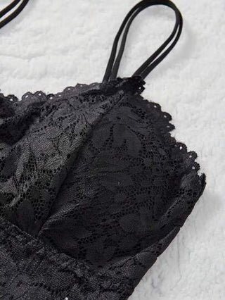 3 طقم ملابس داخلية رباط شفاف لاسلكي، بحمالات رفيعة غير مبطنة، توكيل حمالات صدر للنساء مريحة