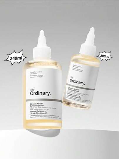 The Ordinary محلول تونينج بحمض الكلايكوليك 7% من العادي، تقشير، إزالة الخلايا الميتة، تحسين ملمس البشرة، تصميم قطارة، لون برتقالي فاتح، منعش وغير دهني، تصميم قطارة