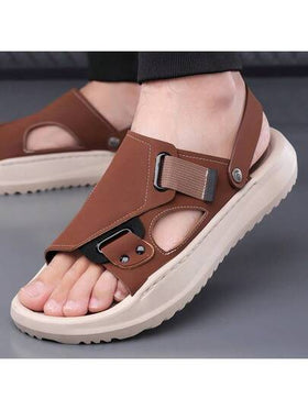 صنادل صيفية كاجوال عصرية للرجال، بتصميم قابل للفصل وتنفس العلوي، إبطال الصدمات وسيور خفيفة الوزن مانعة للانزلاق، صندل سريع التجفيف للخارج