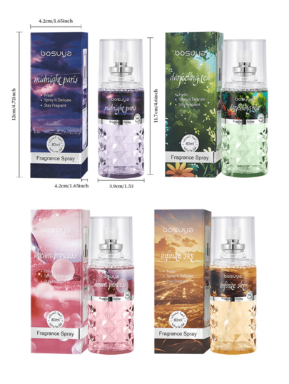 رذاذ هواء معطر وعذب 80/1مل من نوع بوسويا ، يخفف الحالة المزاجية ، ينقي الهواء ، ويزيل الروائح بشكل فعال. تم تصميم القارورة بنقوش عصرية ، عالية الجودة وجذابة للغاية ، مناسبة للأماكن الداخلية واحتفالات الأعياد ، عيد الأم ، حفلات تخرج الطلبة ، هدايا محمولة
