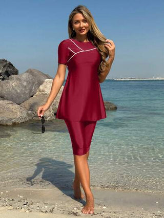طقم تانكيني حريمي Swim Mulvari آنسة أنيقة متواضعة رياضية كامي تانكيني بكيني