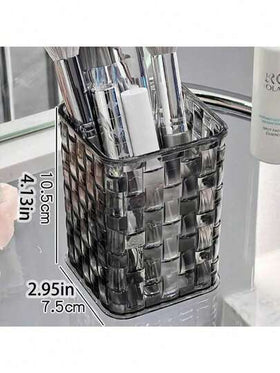 1/4 صندوق منظم شفاف للمكتب ، حامل أقلام وصندوق تخزين، مثالي لمستلزمات العودة إلى المدرسة ، المكتب، السكن الجامعي، مستحضرات التجميل والعناية بالبشرة ومستلزمات المكتب