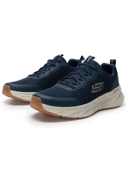 Skechers أحذية رياضية رجالية خفيفة الوزن وراحة، بنعل من رغوة EVA وبطانة من رغوة الذاكرة المبردة بالهواء، امتصاص الصدمات في الجري على الطرق، لمسة لينة وارتداد، 232835-NVW