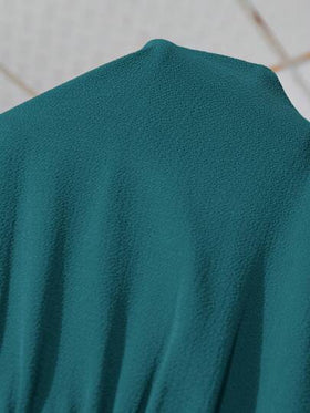 SHEIN Clasi بدلة كاملة أنيقة للنساء ذات ياقة مستديرة مع حزام الخصر وساقات واسعة