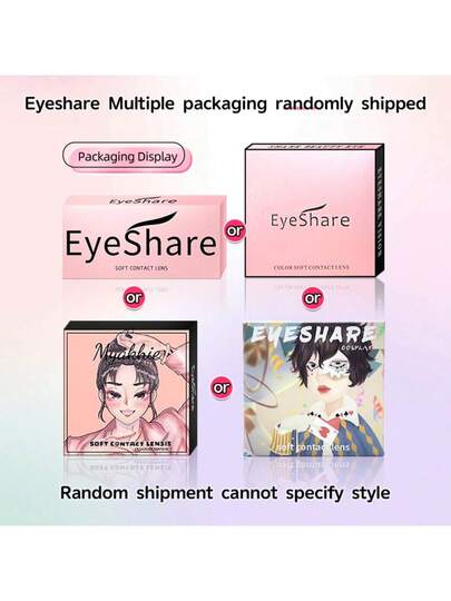 عدسات لاصقة ملونة للعيون من EYESHARE، 2 حبة/زوج، عدسات عيون شوكولاتة، عدسات رمادية جميلة، عدسات زرقاء موضة، عدسات لينة بنية، عدسات تجميلية للمكياج، للاستخدام السنوي، مقاس 14.5 مم، مناسبة لأزياء هالوين وتنكر