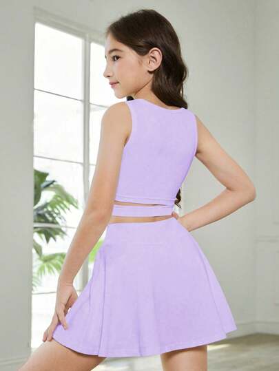 SHEIN ملابس تومئة الفتيات صمم باللون الأبيض ذو قصة عادية ومريحة للتناسق مع أي إطلالة، طراز عصري ملائم للجامعة، مناسبة للربيع/الصيف، للرياضة، الجري، الأنشطة الخارجية، تصميم أنيق مرتفع الخصر يُبرز الوجه، مناسبة لما قبل المراهقة