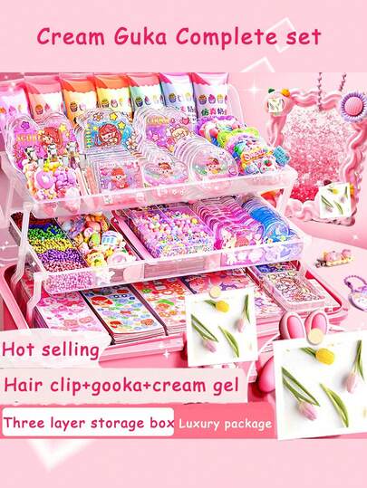 مجموعة ملصقات حلوى الكريمة، مناسبة للأولاد والبنات والأطفال، ملصقات DIY يدوية، حلوى كريمة اصطناعية وإكسسوارات زخرفية، ألعاب هدايا عيد الميلاد، مناسبة للأطفال من 5 إلى 10 سنوات