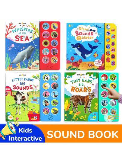 beartale لعبة حسية ذات 10 مفاتيح، كتاب أصوات للأطفال، لعبة تعليمية مبكرة للرضع، 10 أصوات حيوانات واقعية، مصنوعة من مواد متينة، بطارية قابلة للاستبدال، تعزز تفاعل الطفل وذاكرته وتنمية حواسه، ألعاب أطفال، ألعاب أولاد، هدايا لحفلات أعياد الأطفال، ألعاب بنات،