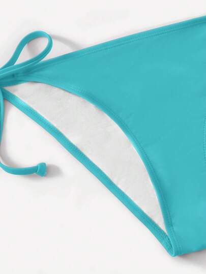 Swim مجموعة بكيني بتصميم بسيط ذو لون قطعتين للصيف ٢٠٢٥