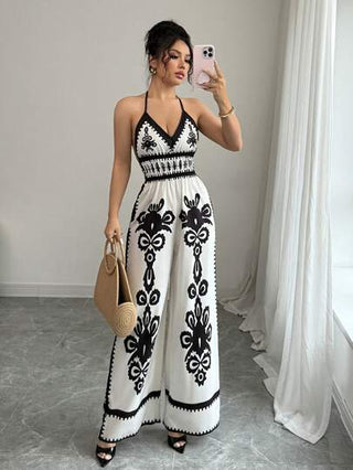 Elenzga جمبسوت قصيرة للنساء بحمالات رفيعة ولون واحد