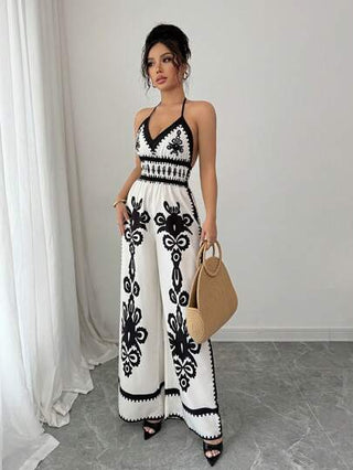 Elenzga جمبسوت قصيرة للنساء بحمالات رفيعة ولون واحد