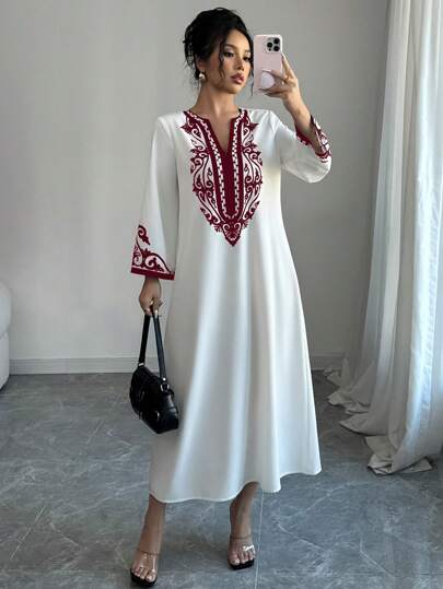 فساتين حريمي Elenzga فستان نساء جديد فضفاض من الطراز البوهيمي بطباعة نباتات