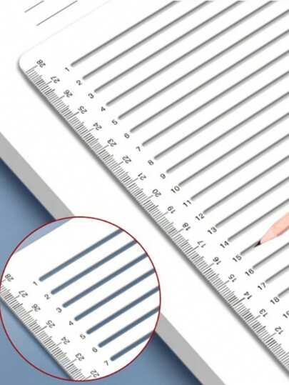 أدوات مكتبية ومدرسية قالب خط مستقيم قابل للشفافية 1 قطعة ، مؤشر خطوط للطلاب حجم A4 قالب الخط الجميل للواجبات المنزلية