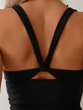 طقم تانكيني حريمي Swim Basics 2 قطعة طقم تانكيني ذو حمالات وشراريب بتصميم أزهار بلون سادة