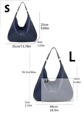 حقيبة يد رجعية للنساء، حقيبة صيفية جديدة عصرية واسعة السعة، حقيبة كتف جلد ناعمة للاستخدام اليومي أثناء التنقلات