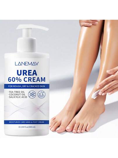 LANEMAY كريم اليدين والقدمين بمحتوى يوريا 60% - ترطيب وتنعيم شديد، يعيد بناء حاجز البشرة - يوفر ترطيبًا لمدة 24 ساعة وحماية للبشرة شديدة الجفاف