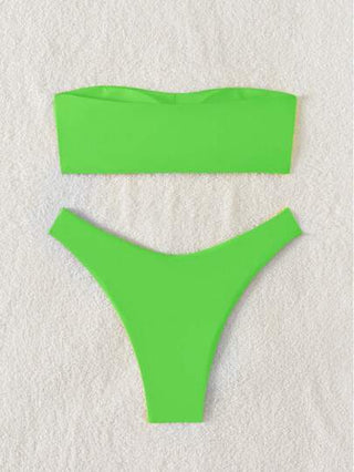 طقم تانكيني حريمي Swim Basics بدلة سباحة تانكيني بألوان صلبة