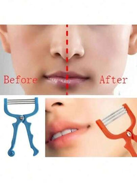 جهاز إزالة الشعر من الوجه يدوي للربيع، أداة تجميل للحلاقة والنحت (للنساء)