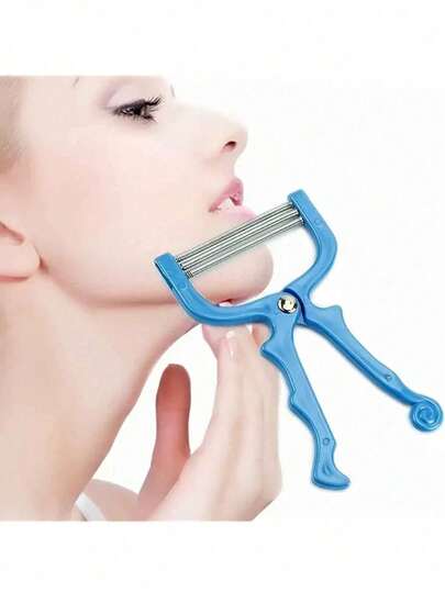 جهاز إزالة الشعر من الوجه يدوي للربيع، أداة تجميل للحلاقة والنحت (للنساء)