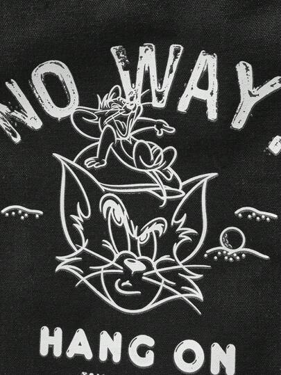 TOM & JERRY X  حقيبة كبيرة للنساء مزينة برسومات وأحرف موضة