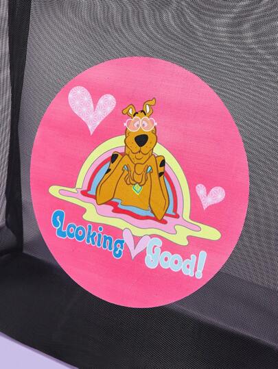 SCOOBY-DOO X  حقيبة تسوق كاجوال للنساء مطبوع عليها كلب كرتوني