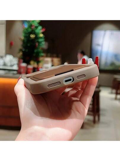 1 قطعة كفر هاتف رقيق للحماية من السقوط وحامل بطاقة بني ذو تصميم بسيط ، متوافق مع iPhone 16 برو ماكس ، 15/14 بلس ، 13 ، 12 ، 11 ، مناسب للسلسلة