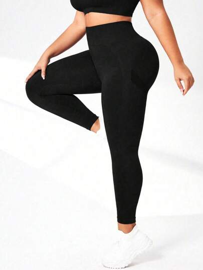 Seamluxe  Sport طماق رياضي شريط خصر واسع مقاس كبير