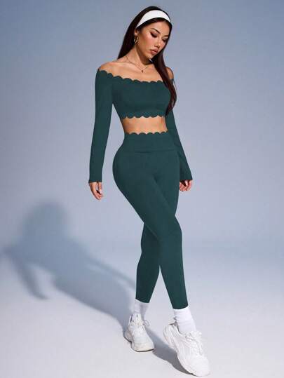 SHEIN Sport Studio مجموعة رياضات الترفيه، ملابس جري وتمرينات اليوجا المثيرة والأنيقة