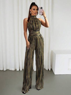 SHEIN Clasi جمبسوت قصيرة أنيقة وبسيطة بدون أكمام، مناسبة للصيف، للنساء