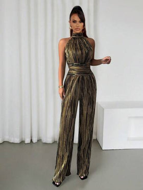 SHEIN Clasi جمبسوت قصيرة أنيقة وبسيطة بدون أكمام، مناسبة للصيف، للنساء