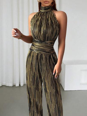 SHEIN Clasi جمبسوت قصيرة أنيقة وبسيطة بدون أكمام، مناسبة للصيف، للنساء