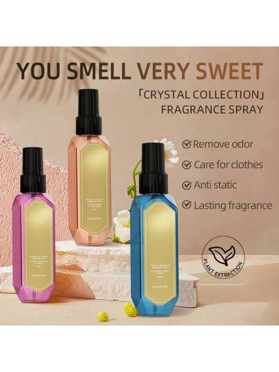 قطعة واحدة رذاذ عطر للملابس، 100 مل (3.38 أونصة)، منعش للهواء، عطر خفيف وجودة رائحة دائمة، مناسب للعائلة والأصدقاء، هدايا عيد الحب، عيد الحب، حفلات الزفاف الرومانسية، والمنزل، محمول