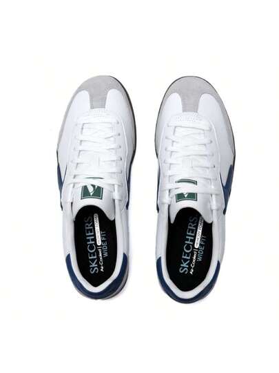 Skechers حذاء رجالي، حذاء رياضي كاجوال مريح وجيد التهوية 254150W-WBL