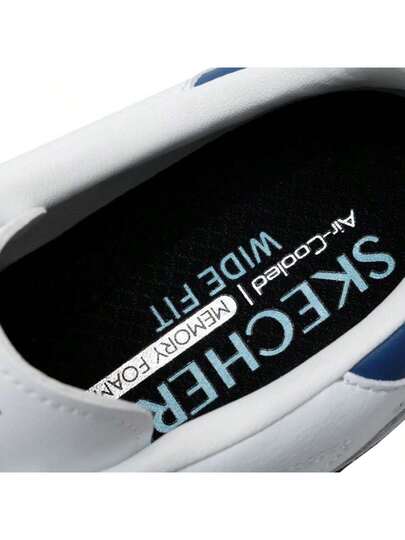Skechers حذاء رجالي، حذاء رياضي كاجوال مريح وجيد التهوية 254150W-WBL