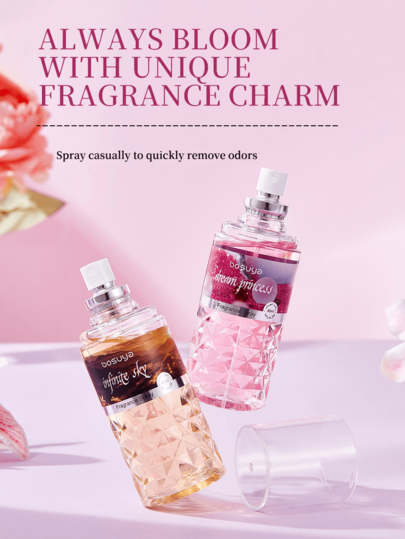 رذاذ معطر للأقمشة والغرف، برائحة الزهور والفواكه 80 مل، عطر طويل الأمد، معطر هواء، مناسب للاستخدام اليومي، تصميم محمول للغرفة المعيشة والنوم والمكتب والحمام والفندق وهدايا أعياد الميلاد