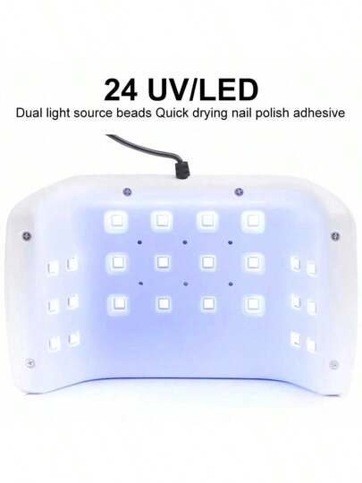 مصباح أظافر LED CIRI ب- 24 خرزة ، مجفف أظافر LED أشعة فوق بنفسجية للطلاء الجيلي ، 3 إعدادات مؤقت وجهاز استشعار ذكي ، يعمل بالطاقة USB احترافي