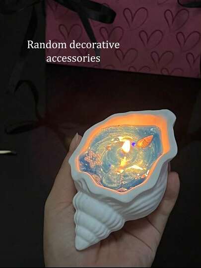 1 شمعة عطرية طبيعية - شمع صويا على شكل قوقعة بزيوت عطرية أساسية ، شمع معطر للمنزل ، أعياد الميلاد ، ، عيد الأم ، هدايا تخفيف الضغط للنساء حفل التخرج