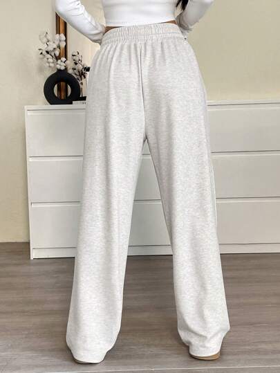 EZwear بنطلون رياضي نسائي فضفاض بخصر ربطة جرير، مناسب للرياضة