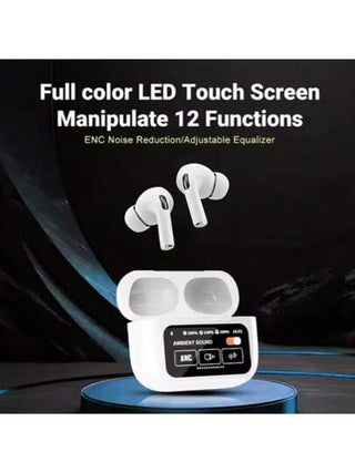 MEIYIXING سماعات رأس لاسلكية MEIYIXING A9 Pro، بلوتوث 5.4، شاشة LED، سماعات ألعاب، سماعات رياضية، صوت عالي الجودة، سماعات أذن منخفضة التأخير، بميكروفون عالي الدقة مدمج، مقاوم للماء، بطارية طويلة الأمد، سعة البطارية 200 مللي أمبير