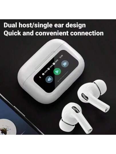MEIYIXING سماعات رأس لاسلكية MEIYIXING A9 Pro، بلوتوث 5.4، شاشة LED، سماعات ألعاب، سماعات رياضية، صوت عالي الجودة، سماعات أذن منخفضة التأخير، بميكروفون عالي الدقة مدمج، مقاوم للماء، بطارية طويلة الأمد، سعة البطارية 200 مللي أمبير