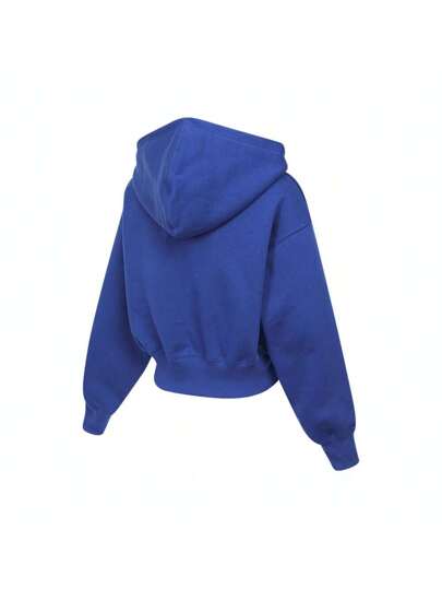 Nike جاكيت قصيرة ذات سوستة نسائية AS W NSW PHNX FLC LSE CROP FZ 2025، كارديجان بقلنسوة من البرة HJ0941-480