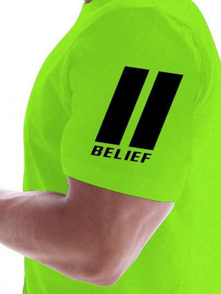 Manfinity Sport Corelite تي شيرت رياضي بطباعة حرفية رقبة طاقم أكمام قصيرة للرجال ، صيفي