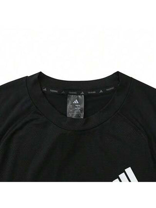 Adidas تي شيرت تيشيرت 3S مجدول بدون طوق من طقم جيم 2025 للرجال TJW9729