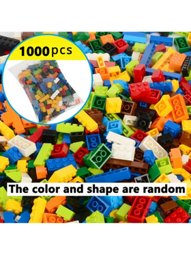 500-1000 قطعة مجموعة متنوعة من كتل البناء الإبداعية DIY عشوائية، كتل بناء حضرية كلاسيكية