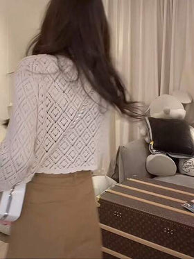 كنزة صوفية محبوكة أنيقة - توب بأكمام طويلة طراز راجلان بياقة طاقية، متعدد الاستخدامات وأنيق من ملابس النساء