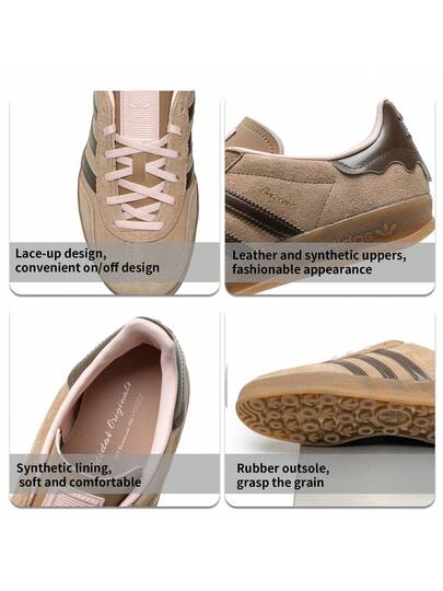 Adidas Originals حذاء رياضي GAZELLE INDOOR للرجال والنساء، مريح وخفيف الوزن، حذاء كاجوال IF1809